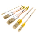 Set pensule pentru vopsit 5 bucati, par natural si maner din lemn Topex