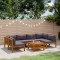 Gossi set mobilier gradina cu perne, 7 piese, lemn masiv de acacia