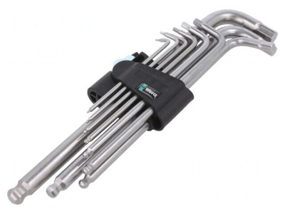 Set Chei Imbus Hex-Plus Sferic Oțel Inoxidabil 9 Bucăți foto