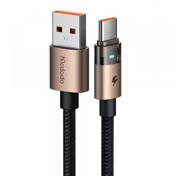 Cablu Date si Incarcare USB-A - USB-C McDodo CA-6891, 66W, 1.2m, Auriu