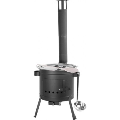 Soba cu ceaun/tuci, cu burlane, 42 cm, ceaun de 22 L, polonic, lingura lemn, Strend Pro foto