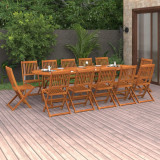 VidaXL Set de masă pentru grădină, 13 piese, lemn masiv de acacia