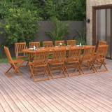 Set de masa pentru gradina, 13 piese, lemn masiv de acacia GartenMobel Dekor, vidaXL