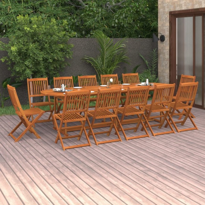 Gossi set mobilier de gradina 13 piese 280x90x75cm, lemn masiv acacia