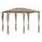 Gossi pavilion cu huse pentru stalpi, gri taupe, 3x4x2,6 m, 160 g/m2
