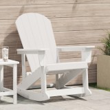vidaXL Scaun de Balamuc Adirondack Alb 73.5x92x90 cm HDPE