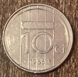 C50 - Moneda foarte veche - Olanda - 10 centi - 1986
