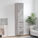 vidaXL Dulap &icirc;nalt, gri sonoma, 34,5x34x180 cm, lemn prelucrat