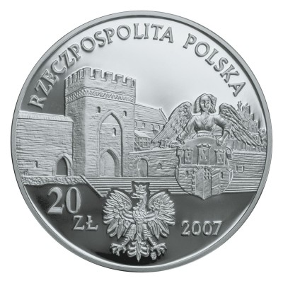 Polonia 20 zloti 2007, Medieval Town of Toruń ,Argint .925, 28.28 g Proof foto