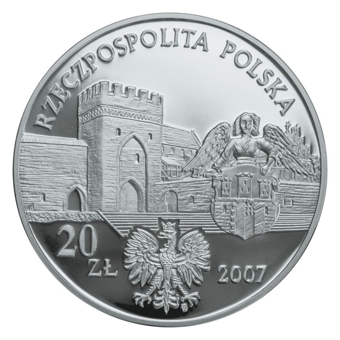 Polonia 20 zloti 2007, Medieval Town of Toruń ,Argint .925, 28.28 g Proof
