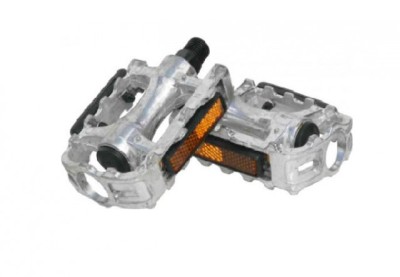 Pedale bicicleta aluminiu drepte (gri) foto