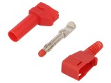 Mufă Banană 4mm 32A Roșie Izolată
