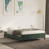 vidaXL Cadru de pat, verde &icirc;nchis, 140x190 cm, catifea