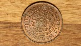 R08 Indiile est Olandeze - moneda coloniala bronz - 2 1/2 cents 1945 aUNC - ⌀ 31 mm, Asia