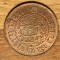 R08 Indiile est Olandeze - moneda coloniala bronz - 2 1/2 cents 1945 aUNC - ⌀ 31 mm