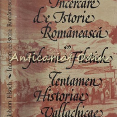 Incercare De Istorie Romaneasca - Johann Filstich