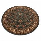Covor de l&acirc;nă KASHQAI 4362 410 cerc ornament verde / bej, cerc 120 cm