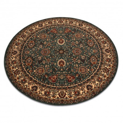 Covor de l&amp;acirc;nă KASHQAI 4362 410 cerc ornament verde / bej, cerc 200 cm foto