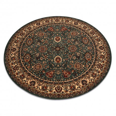 Covor de l&acirc;nă KASHQAI 4362 410 cerc ornament verde / bej, cerc 200 cm