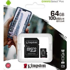 Card de memorie Kingston microSDHC 64GB, Class 10 + Adaptor Canvas Plus + Ambalaj Retail