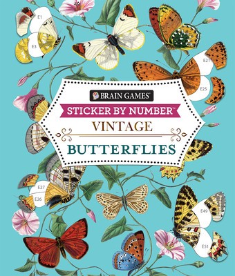 Brain Games - Sticker by Number - Vintage: Butterflies foto