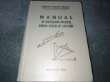 RADULESCU OCTAVIAN - MANUAL DE MATEMATICA APLICATA PENTRU OFITERII DE ARTILERIE