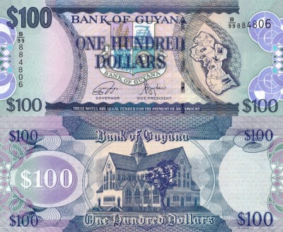 GUYANA 100 dollars ND UNC!!! foto