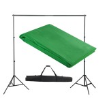 VidaXL Sistem de suport fundal, 300 x 300 cm, verde