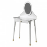 Vipack Masă de toaletă pentru copii &quot;Billy&quot;, cu oglindă, alb, lemn