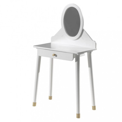 Vipack Masă de toaletă pentru copii &amp;quot;Billy&amp;quot;, cu oglindă, alb, lemn foto