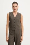 Miss Sixty vestă de l&acirc;nă culoarea maro, un singur r&acirc;nd de nasturi, 6S3WJ43000