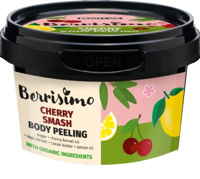 Scrub pentru Corp cu Unt de Cacao, Ulei de Sambure de Cirese si Extract de Salvie Berrisimo 280 grame Beauty Jar foto