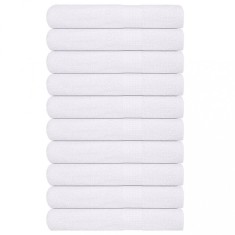 vidaXL Prosoape 10 buc., FROGN, alb, 100x200 cm, 100% Bumbac 136667