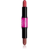 NYX Professional Makeup Wonder Stick Cream Blush baton pentru dublu contur culoare 03 Coral N Deep Peach 2x4 g