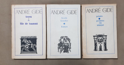 3 volume ANDRE GIDE: Tezeu*File de toamnă / Școala femeilor*Robert / Paludes... foto