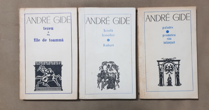 3 volume ANDRE GIDE: Tezeu*File de toamnă / Școala femeilor*Robert / Paludes...