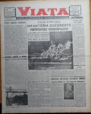 Viata, ziarul de dimineata; dir. : Rebreanu, 17 Iunie 1942, frontul din rasarit foto