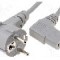 Cablu alimentare AC, 1.8m, 3 fire, culoare gri, CEE 7/7 (E/F) &amp;#351;tecar in unghi, IEC C13 mama 90?, LIAN DUNG -