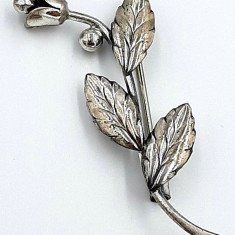 Superba brosa "floare " vintage din argint anii 1950