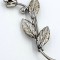 Superba brosa floare vintage manufacturata din argint