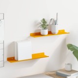 vidaXL Raft de perete cu raft 2 pcs Galben muștar 40 x 9 x 2,5 cm 8003954