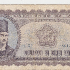 ROMANIA RPR 25 lei 1952 uzata