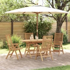 Set de dining pentru grădină , 5 piese, foldabil, din lemn de teak.