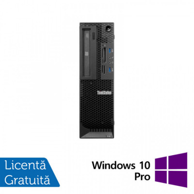 Workstation Refurbished Lenovo ThinkStation E32 SFF, Intel Quad Core i7-4770 3.4 - 3.9GHz, 16GB DDR3, SSD 256GB SATA, Intel Integrated HD Graphics 460 foto