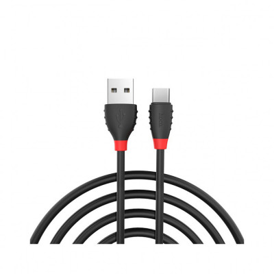 Cablu de Date USB-A la USB Type-C 10W, 2.4A, 1.2m - Hoco Excellent charge (X27) - Black foto