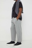 G-Star pantaloni de trening din bumbac culoarea gri, melanj