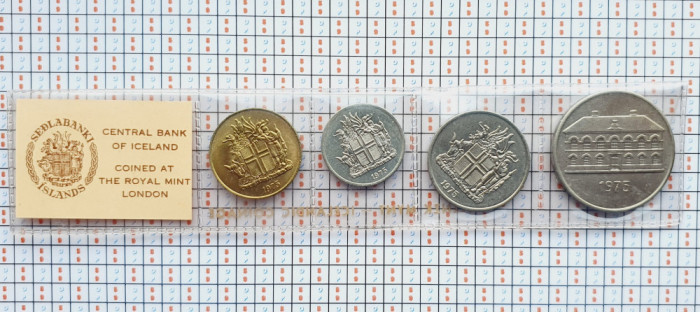 Set monetarie 1975 Islanda 1, 5, 10, 50 kronur UNC - M01