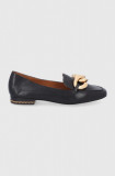 Tory Burch Mocasini de piele femei, culoarea maro, cu toc plat