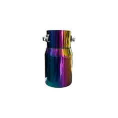 Ornament toba colorat inox universal sport tuning intrare 60mm iesire 70mm lungime Cod: C84