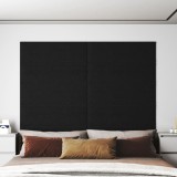 vidaXL Panouri de perete 12 buc. negru 90x30 cm textil 3,24 m&sup2;